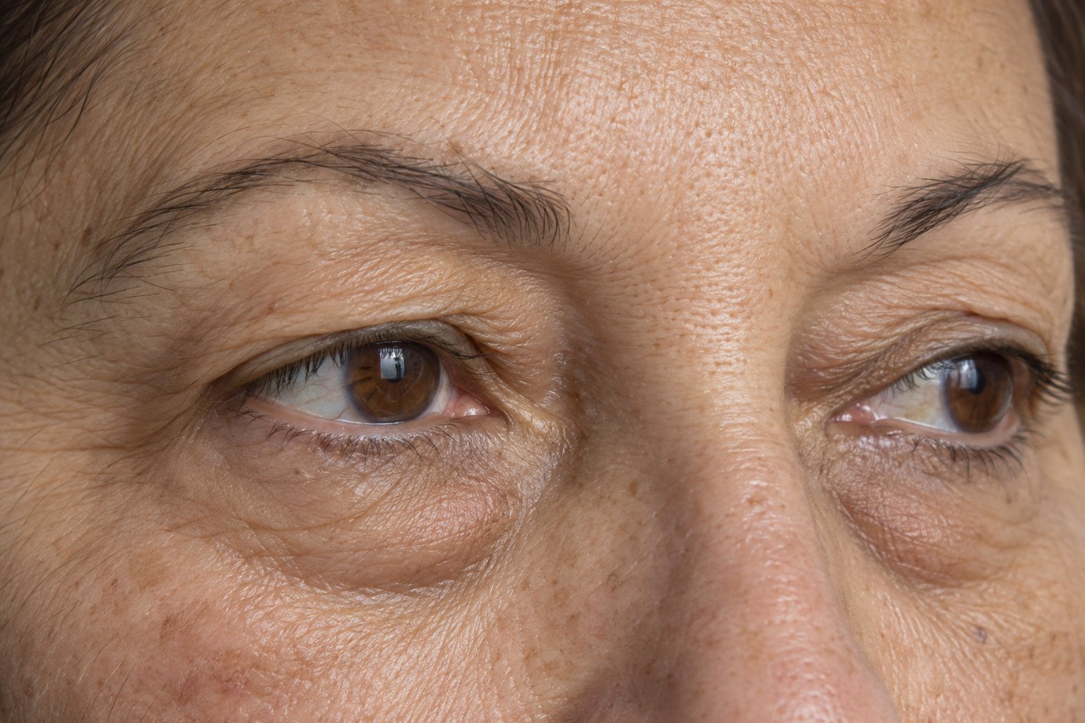 Blépharoplastie pour paupières tombantes et excès de peau, Longueuil | Blepharoplasty for drooping eyelids and excess skin, Longueuil Paupières supérieures tombantes avec excès de peau avant une blépharoplastie à la clinique Le Centre au Québec | Drooping upper eyelids with excess skin before blepharoplasty at Le Centre clinic in Quebec